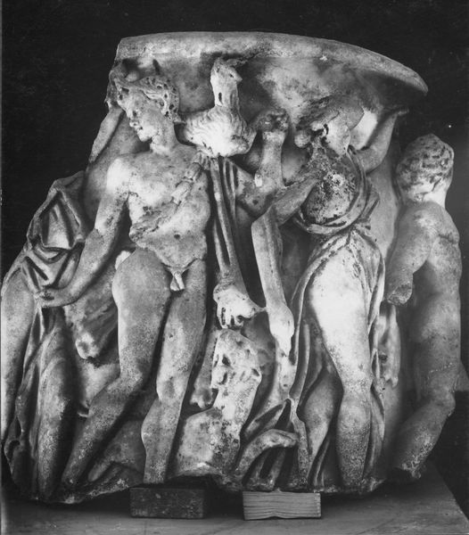 C000568 - restauro - Colosseo, settore sud-est, secondo ordine, consolidamento per iniezione di alcuni blocchi in travertino (restauro 1977-1978); neg. serie M19