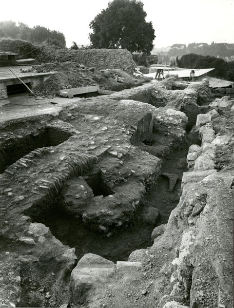 002773 - scavo archeologico - Area del tempio della Magna Mater, area a nord-ovest della casa repubblicana a fianco delle Scalae Caci e Casa di Livia: costruzioni a nord-ovest, fronte esterna. Gennaio 1964

 Neg. serie F nÂ°2424

Bibliografia: Carettoni, G.F. NsC 1967 pp. 297 e ss.
