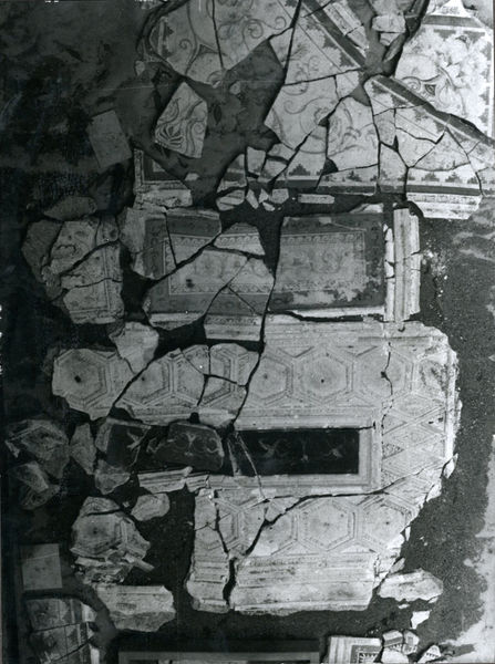 002064 - restauro - Casa di Augusto, "Studiolo di Augusto" c.d., cubicolo superiore, particolare della decorazione della volta: durante il restauro della pittura parietale in secondo stile pompeiano, dopo il distacco, con successiva ricollocazione in situ. Bibliografia: Musatti, G. "Casa di Augusto sul Palatino. L'intervento di restauro e considerazioni sulla decorazione pittorica" in Bollettino d'Arte 2, aprile-giugno 2009 (serie VII) pp. 21 e ss. / Iacopi, I. "Casa di Augusto, le pitture" Electa 2007

Neg. serie Film nÂ° 845