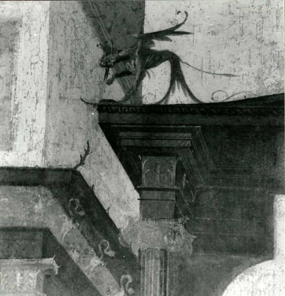001894 - monumento - Casa di Augusto, "Stanza delle maschere" c.d.: pittura parietale in secondo stile pompeiano, in situ. Data ripresa: 04/11/1994 di Monti, E.
Bibliografia: Musatti, G. "Casa di Augusto sul Palatino. L'intervento di restauro e considerazioni sulla decorazione pittorica" in Bollettino d'Arte 2, aprile-giugno 2009 (serie VII) pp. 21 e ss. /  Iacopi, I. "La Casa di Augusto, le pitture" Electa 2007 

Neg. serie 6x6 nÂ° 24831