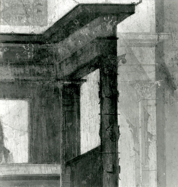 001897 - monumento - Casa di Augusto, "Stanza delle maschere" c.d.: pittura parietale in secondo stile pompeiano, in situ. Data ripresa: 04/11/1994 di Monti, E.
Bibliografia: Musatti, G. "Casa di Augusto sul Palatino. L'intervento di restauro e considerazioni sulla decorazione pittorica" in Bollettino d'Arte 2, aprile-giugno 2009 (serie VII) pp. 21 e ss. /  Iacopi, I. "La Casa di Augusto, le pitture" Electa 2007 

Neg. serie 6x6 nÂ° 24833