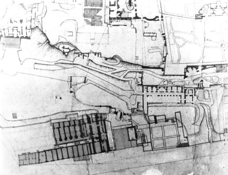 008486 - elaborato grafico - Palatino, Via dei Cerchi, Area di S. Anastasia, pianta della zona