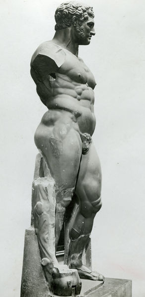 C001263 - elaborato grafico - Colosseo, ingresso occidentale, primo ordine. Particolare dell'affresco raffigurante la cittÃ  di Gerusalemme (XVI-XVII secolo); neg. serie L19