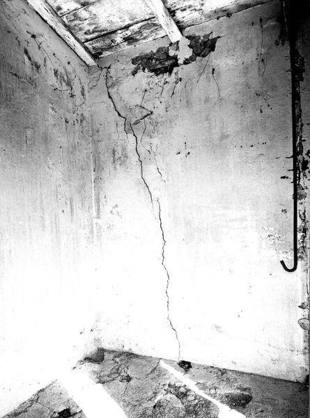008593 - monumento - Palatino, Via dei Cerchi n. 93, vista dell'interno del "grande rudere", stato di conservazione delle strutture, particolare di una parete (marzo 1986); neg. serie film, n. 1638