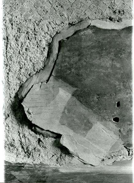002008 - monumento - Casa di Augusto, Oecus, ambiente 13, pittura parietale in secondo stile pompeiano, ricollocata in situ su pannelli nel 2000.
 Bibliografia: Musatti, G. "Casa di Augusto sul Palatino. L'intervento di restauro e considerazioni sulla decorazione pittorica" in Bollettino d'Arte 2, aprile-giugno 2009 (serie VII) pp. 24 e ss. / Iacopi, I. "La Casa di Augusto, le pitture" Electa 2007 
 Neg. serie Film 655