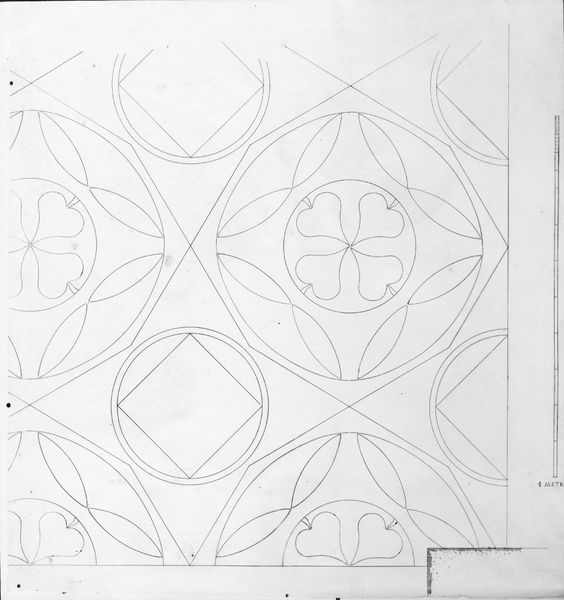 005490 - elaborato grafico - Domus transitoria, riproduzione del pavimento dell'ambiente A in opus sectile. Disegni di Chiacchi. Neg. serie C nÂ° 499