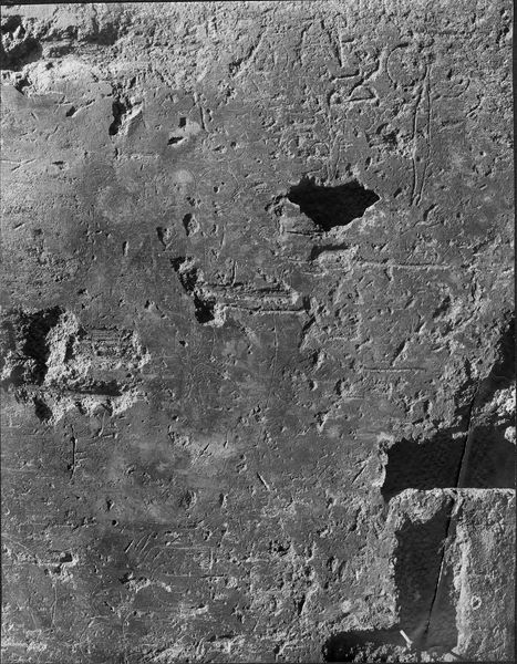 005543 - reperto - Domus Transitoria, grande latrina, sotto al ninfeo occidentale e al peristilio, particolare dei graffiti sulla parete destra e dello scalone. Neg serie C nÂ° 531
