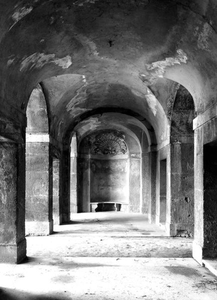 005889 - monumento - Palatino, Horti Farnesiani, il Ninfeo della pioggia, porticato (dono della biblioteca Hertziana); senza negativo