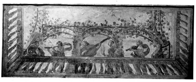 005896 - elaborato grafico - Palatino, Horti Farnesiani, il Ninfeo della pioggia, pitture (Gab. Fot. Naz.); neg. serie FILM 35311