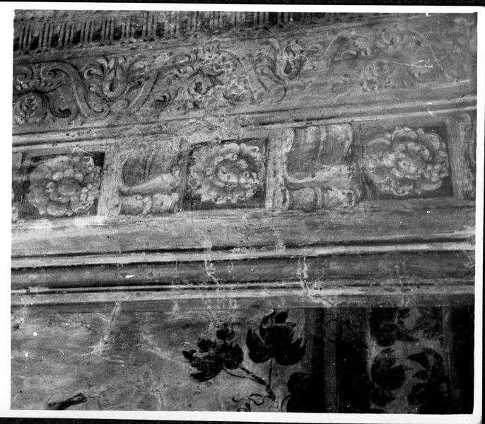 005898 - elaborato grafico - Palatino, Horti Farnesiani, il Ninfeo della pioggia, decorazioni sulle pareti; senza negativo