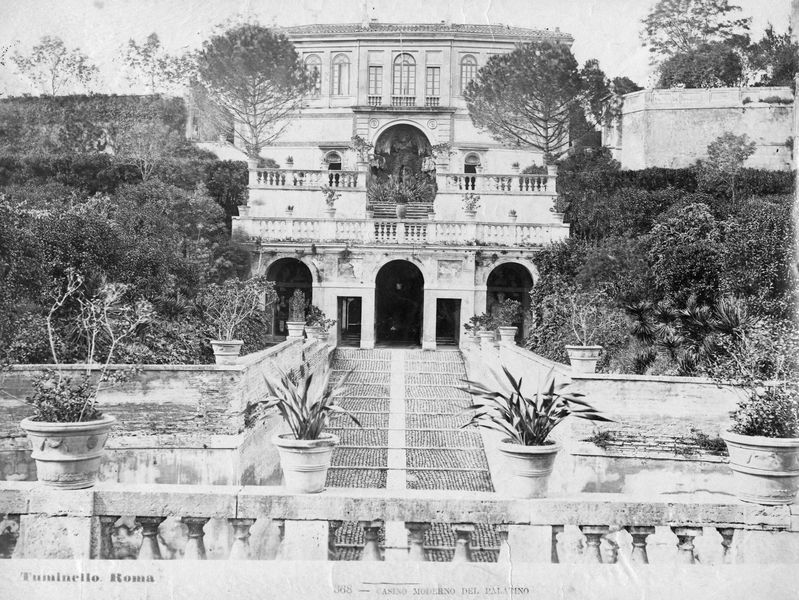 005960 - monumento - Palatino, Horti Farnesiani, lo Scalone, veduta della seconda metÃ  del sec. XIX; neg. serie 9x12, n. 239, FILM n. 1212