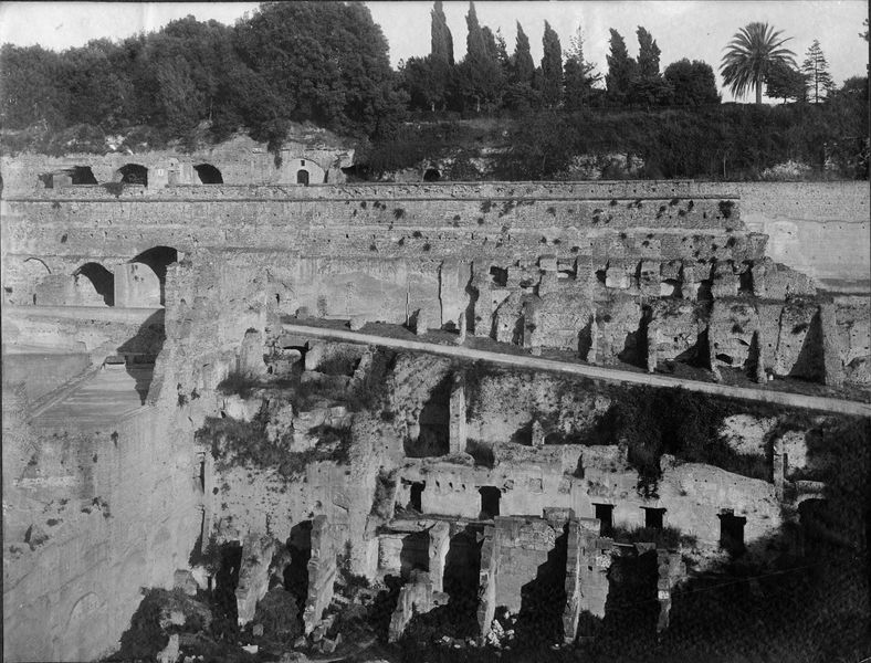 015437 - monumento - Foro Romano, Horrea Agrippiana, veduta generale con il Clivus Victoriae; neg. serie C, n. 371