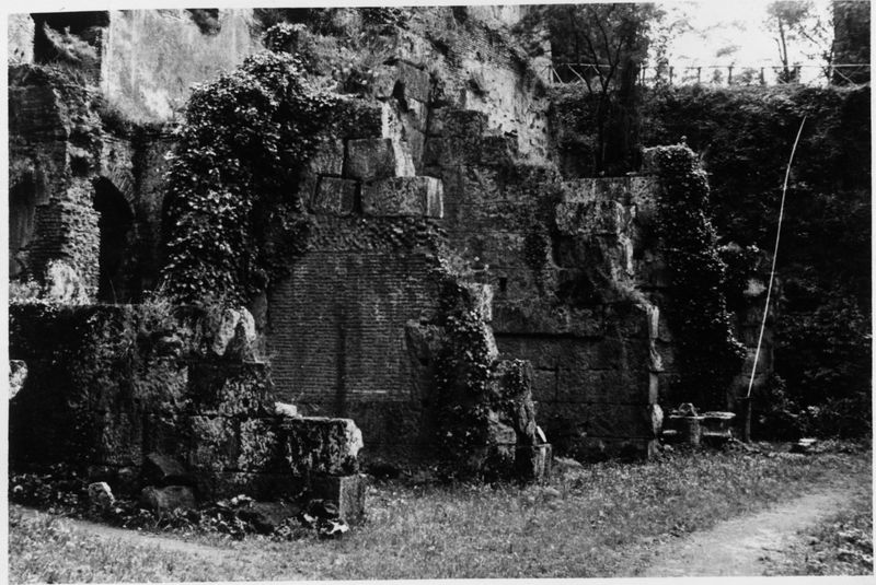 015441 - monumento - Foro Romano, Horrea Agrippiana, particolare delle murature del lato sud orientale; senza negativo