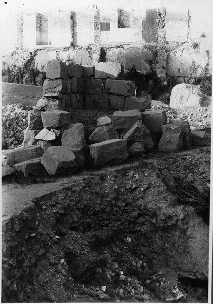 015449 - monumento - Foro Romano, Horrea Agrippiana, muro sul lato verso via di S. Teodoro; neg. serie E, n. 2327