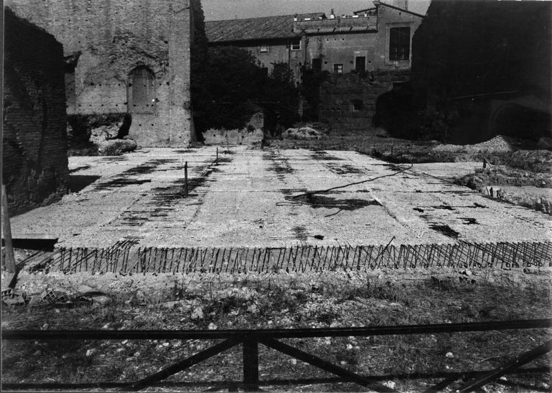 011127 - restauro - Foro Romano, Basilica di Massenzio, lavori di restauro della soletta in C.A. (1988); FILM n. 2174