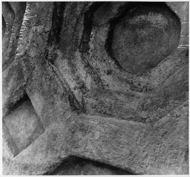 011145 - restauro - Foro Romano, Basilica di Massenzio, stato di conservazione degli stucchi nelle volte, particolare (foto eseguita con il braccio mobile, ottobre '94); neg. serie 6x6, n. 25362