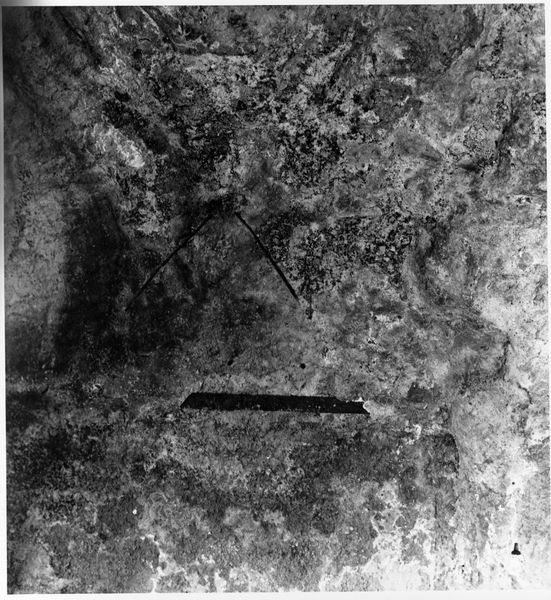 011149 - restauro - Foro Romano, Basilica di Massenzio, stato di conservazione degli stucchi nelle volte, particolare (foto eseguita con il braccio mobile, ottobre '94); neg. serie 6x6, n. 25367