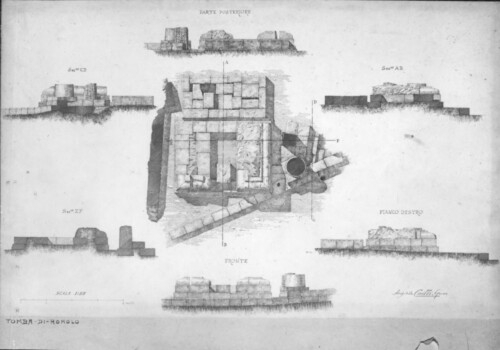  - Foro Romano. Comizio-Niger Lapis. Area sacra. Disegno.