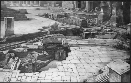  - Foro Romano. Area del Comizio-Niger Lapis. Disegno.