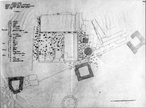  - Foro Romano. Comizio-Niger Lapis. Area sacra. Stipe. Disegno.