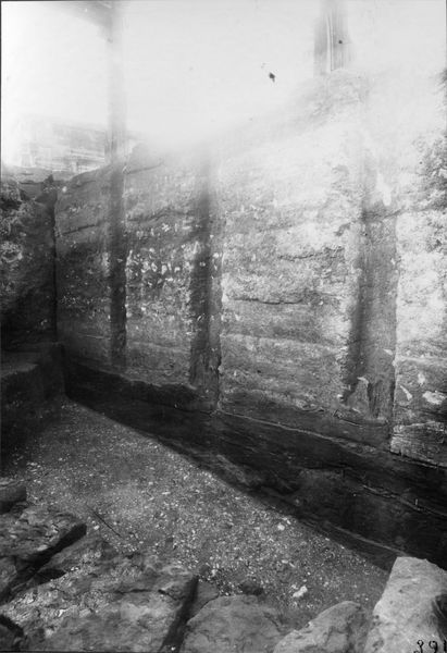 013756 - scavo archeologico - Foro Romano, Equus Domitiani, sbadacciature della platea di fondazione con resti di tavolato; neg. serie F, n. 391