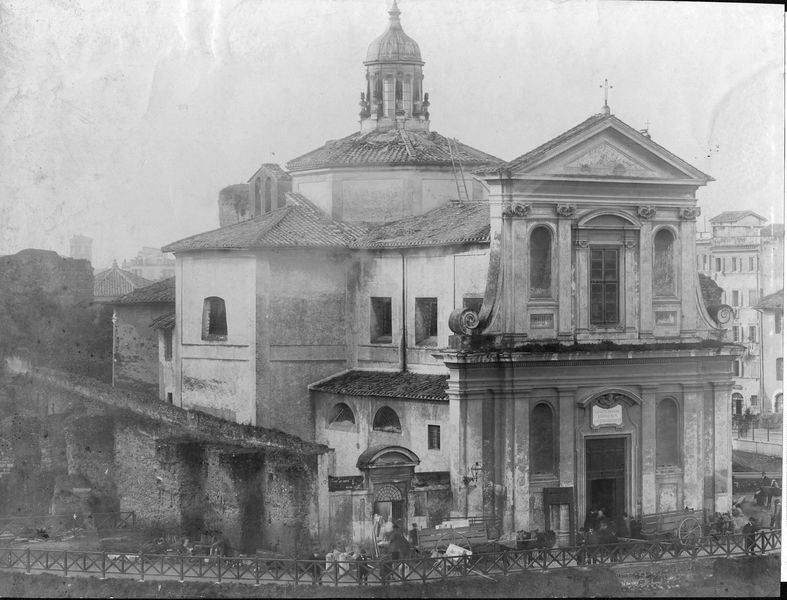 016551 - monumento - Foro Romano, Chiesa di S. Maria Liberatrice (ex), veduta all'inizio della demolizione; senza negativo