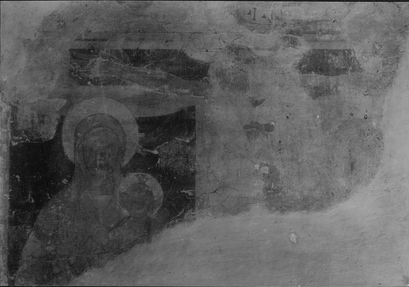 016557 - reperto - Foro Romano, Chiesa di S. Maria Liberatrice (ex), sinopia con figura di Madonna e Bambino, affresco staccato; senza negativo