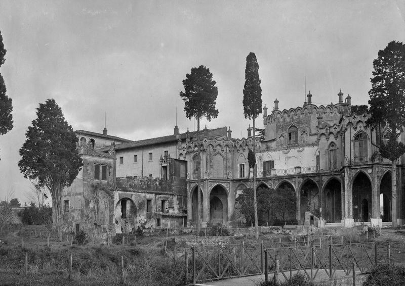 022582 - monumento - Palatino, Domus Augustana, Villa Mills, veduta della facciata meridionale; neg. serie C, n. 386