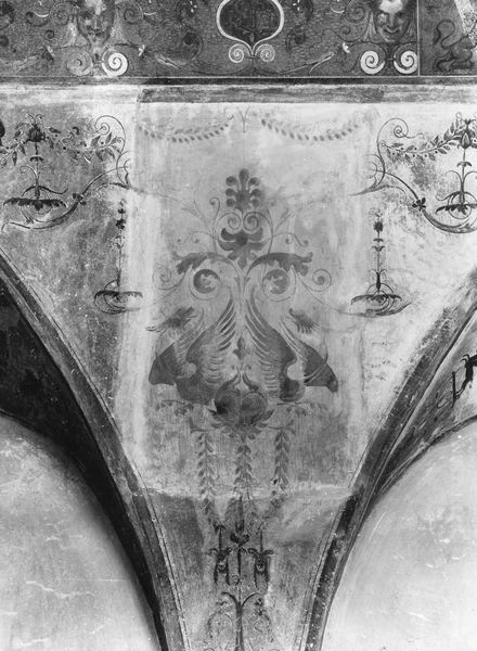010182 - monumento - Palatino, Domus Augustana, Villa Mills, Loggia Mattei, particolare di un pennacchio; neg. serie E, n. 762. Inv. n. 1447