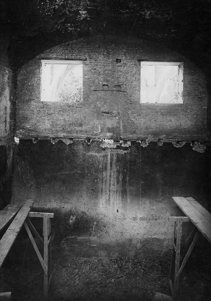 010146 - monumento - Palatino, Domus Augustana, Villa Mills, particolare degli ambienti interni durante la demolizione, parete di fondo (20 aprile 1927); neg. serie F, n. 1619