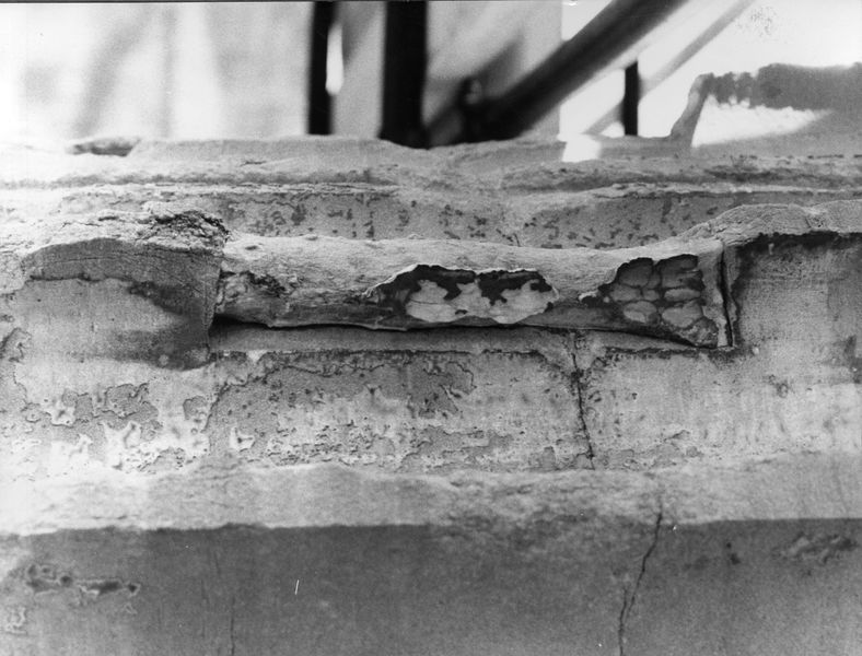 012783 - monumento - Foro Romano, Colonna di Foca, lo stato di conservazione prima dell'intervento del 1982, particolare del fusto; FILM 996