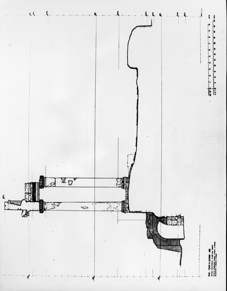017038 - elaborato grafico - Foro Romano, Tempio di Saturno, vista laterale della trabeazione del Pronao, disegno Arch. Ioppolo; FILM n. 1565