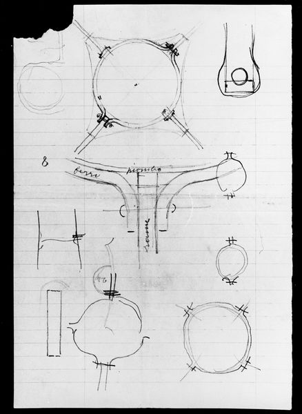 017042 - elaborato grafico - Foro Romano, Tempio di Saturno, appunti dei restauri di T. Ciacchi (1926-28); neg. serie 6x6, n. 16036