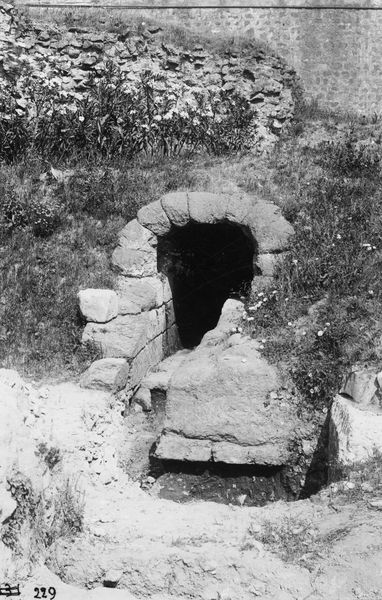 017067 - monumento - Foro Romano, Tempio di Saturno, cloaca sotto la gradinata; neg. serie F, n. 229. Inv. n. 3417