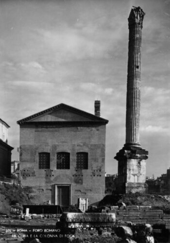  - Foro Romano. Curia e Piazza del Foro Romano con Colonna di Foca