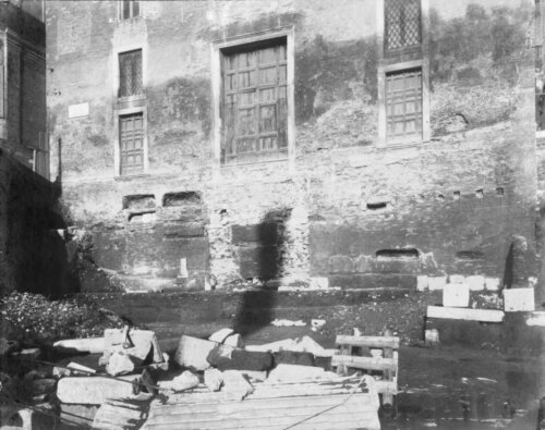 - Foro Romano. Area della Curia. Scavi di G. Boni. Particolare del fronte prospiciente il Comizio