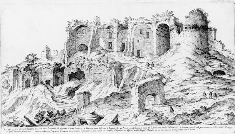 C001137 - monumento - Colosseo, versante settentrionale, summa caveavista della muratura dell'Attico con ponteggio; neg. serie I297