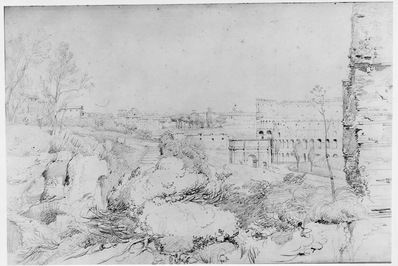 C001142 - monumento - Colosseo, versante settentrionale, terzo ordine, veduta dal I ambulacro della muratura interna; neg. serie I308
