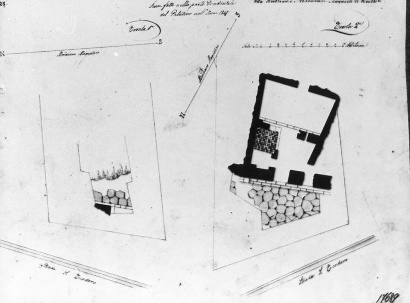 C001166 - monumento - Colosseo, versante settentrionale, summa cavea. Veduta dal porticus in summa cavea della muratura dell'Attico; neg. serie I313