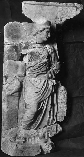 017635 - reperto - Costruzione della mura di Lavinio (?), particolare a sinistra divinitÃ ; Neg. Serie C, Nr. 624