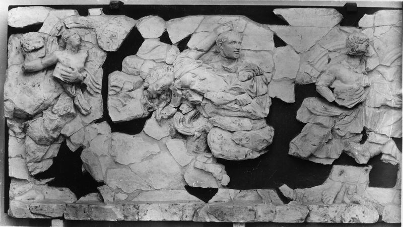017592 - reperto - Ratto delle Sabine, particolare I lastra; Neg. Serie F, Nr. 2295