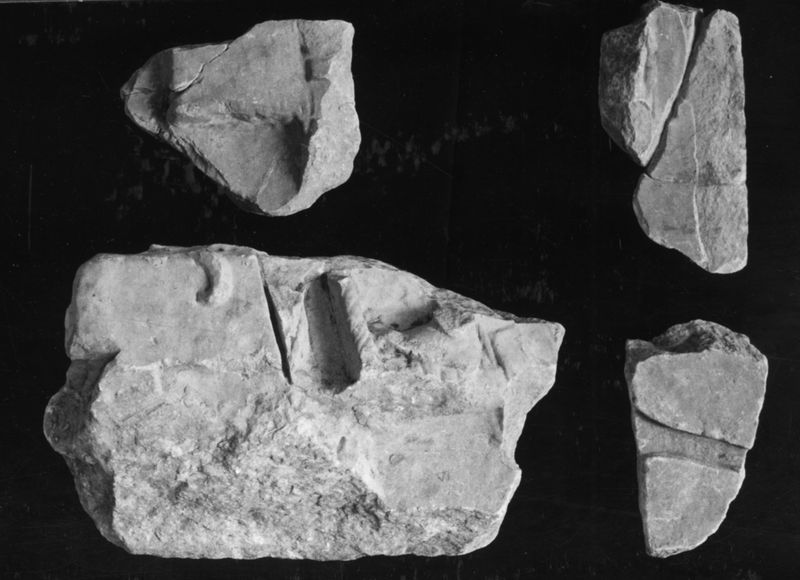 017644 - reperto - Costruzione della mura di Lavinio (?), particolari (Riv. Ist. Archeol. 1961, pag.18 e segg.); Neg. 6x6, Nr. 28