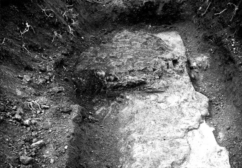 001497 - scavo archeologico - Particolare muro severiano davanti le arcate: prima del restauro