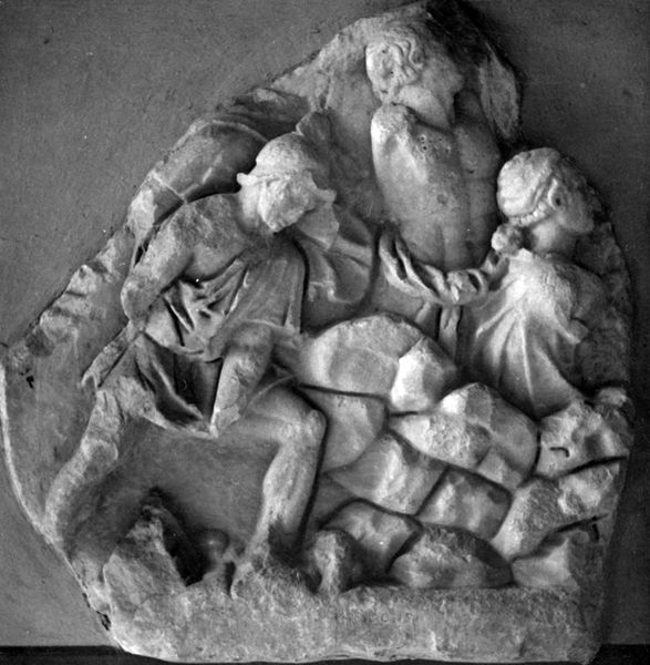 019174 - reperto - Calco del frammento Laterano probabilmente appartenente al fregio della Basilica Emilia;