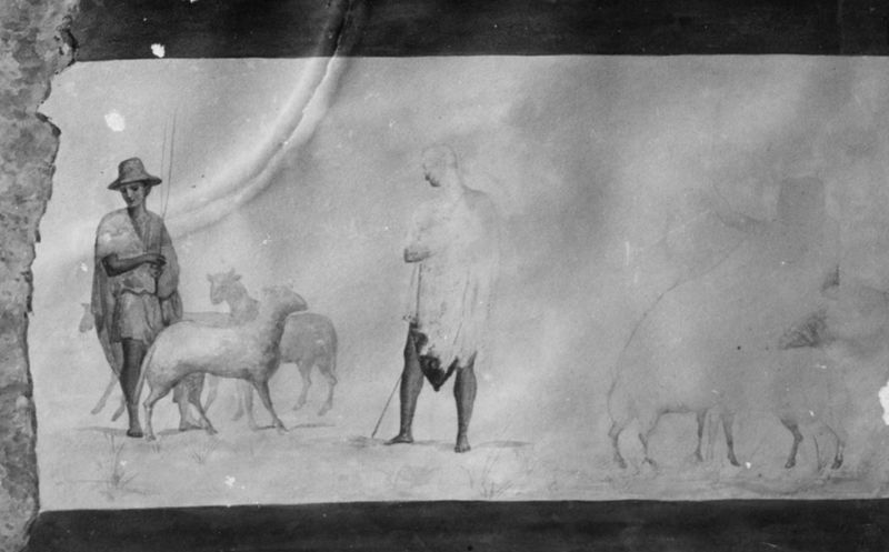019185 - reperto - Museo Nazionale Romano, pittura del Colombario dell'Esquilino con episodi relativi alle origini di Roma;