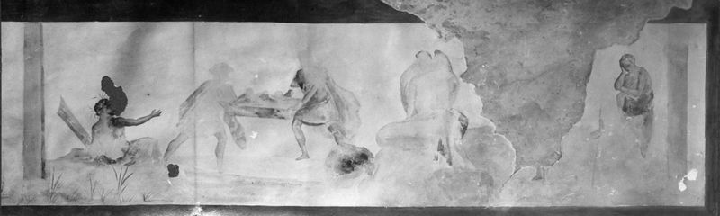 019186 - reperto - Museo Nazionale Romano, pittura del Colombario dell'Esquilino con episodi relativi alle origini di Roma;