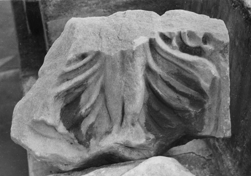 016675 - reperto - Dalla Basilica Giulia, antefissa, Neg. Serie 6x6, Nr. 785