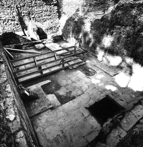 008605 - monumento - Palatino, via dei Cerchi, la cisterna dopo il restauro (maggio 1986); neg. serie film, n. 1686