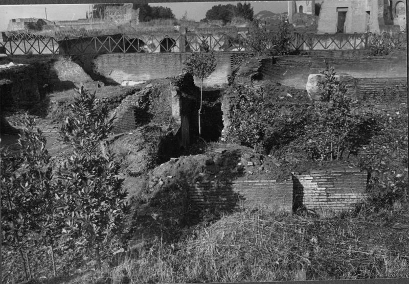 003288 - monumento - Domus Augustana, piano superiore costruzioni del lato Sud-Est, gennaio 1958