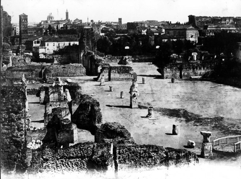 003583 - monumento - Domus Flavia, lato occiderntale: Peristilio ed ambienti